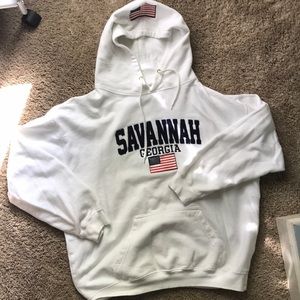 white vintage hoodie